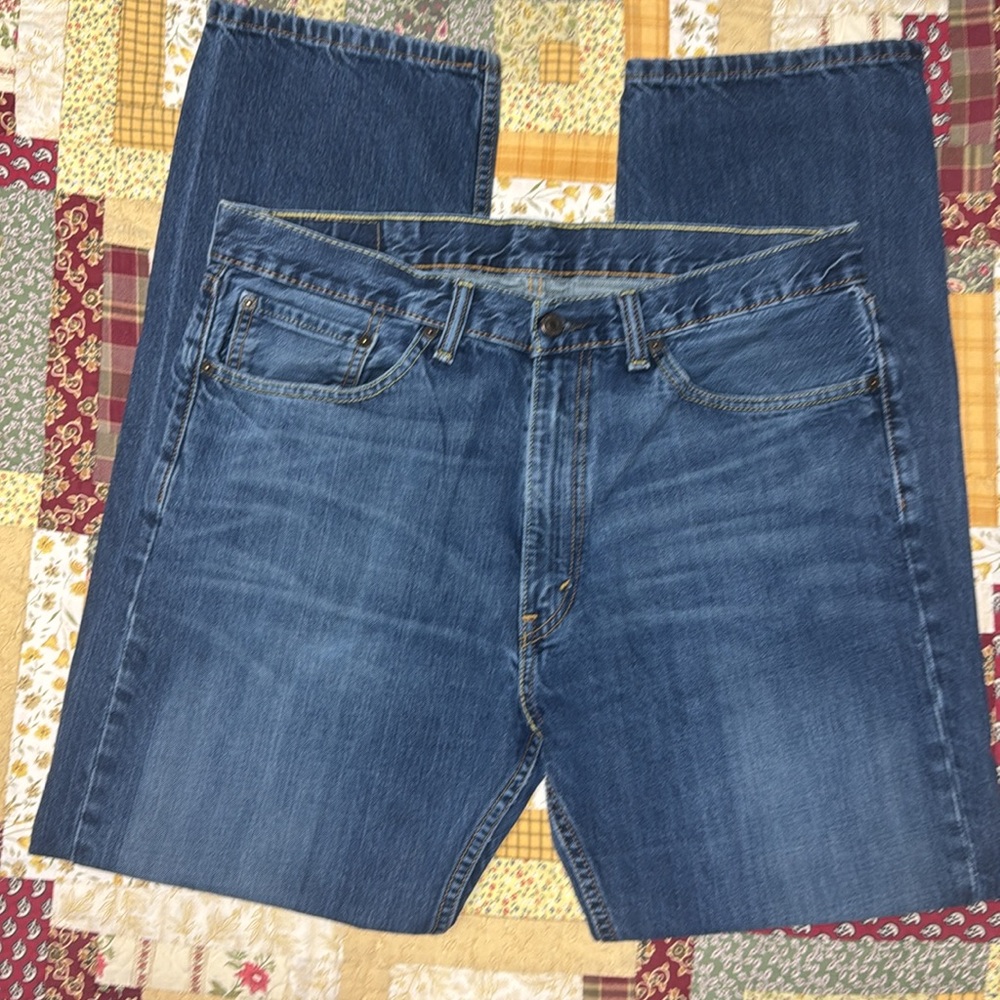 Levi's Men's 505 Straight Leg Blue Jeans Classic Style